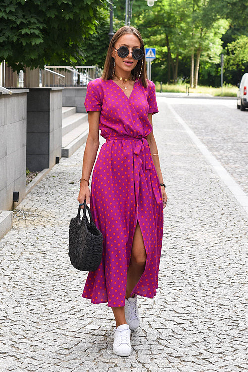 Do What You Love Print High-Slit Maxi Dress - 4 Colors