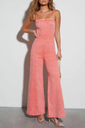 Casual Simplicity Solid Make Old Regular Jumpsuits