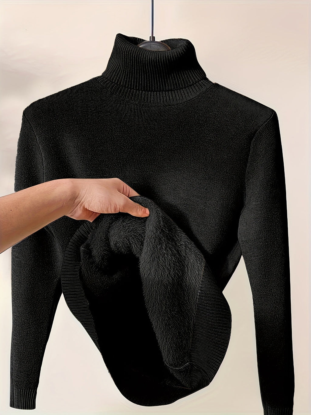 Solid Cozy Turtle Neck Long Sleeve Pullover Sweater