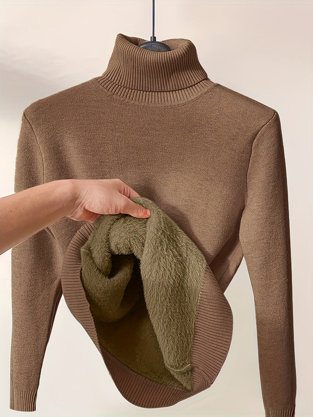 Solid Cozy Turtle Neck Long Sleeve Pullover Sweater