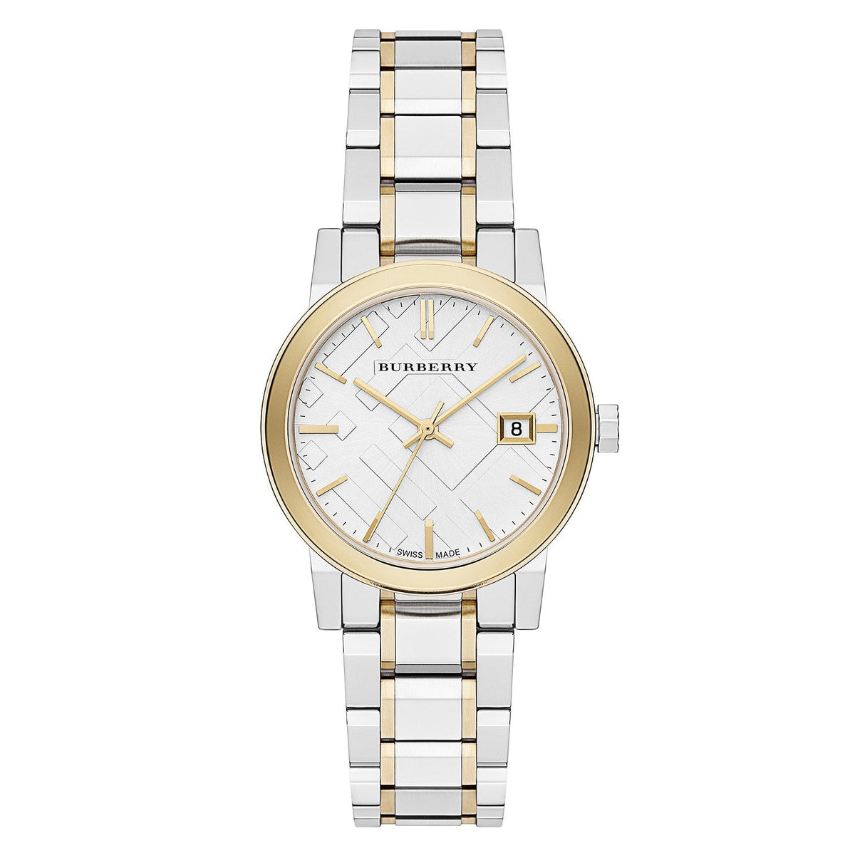 Burberry The City Ladies 34mm Two-Tone Yellow Gold Watch