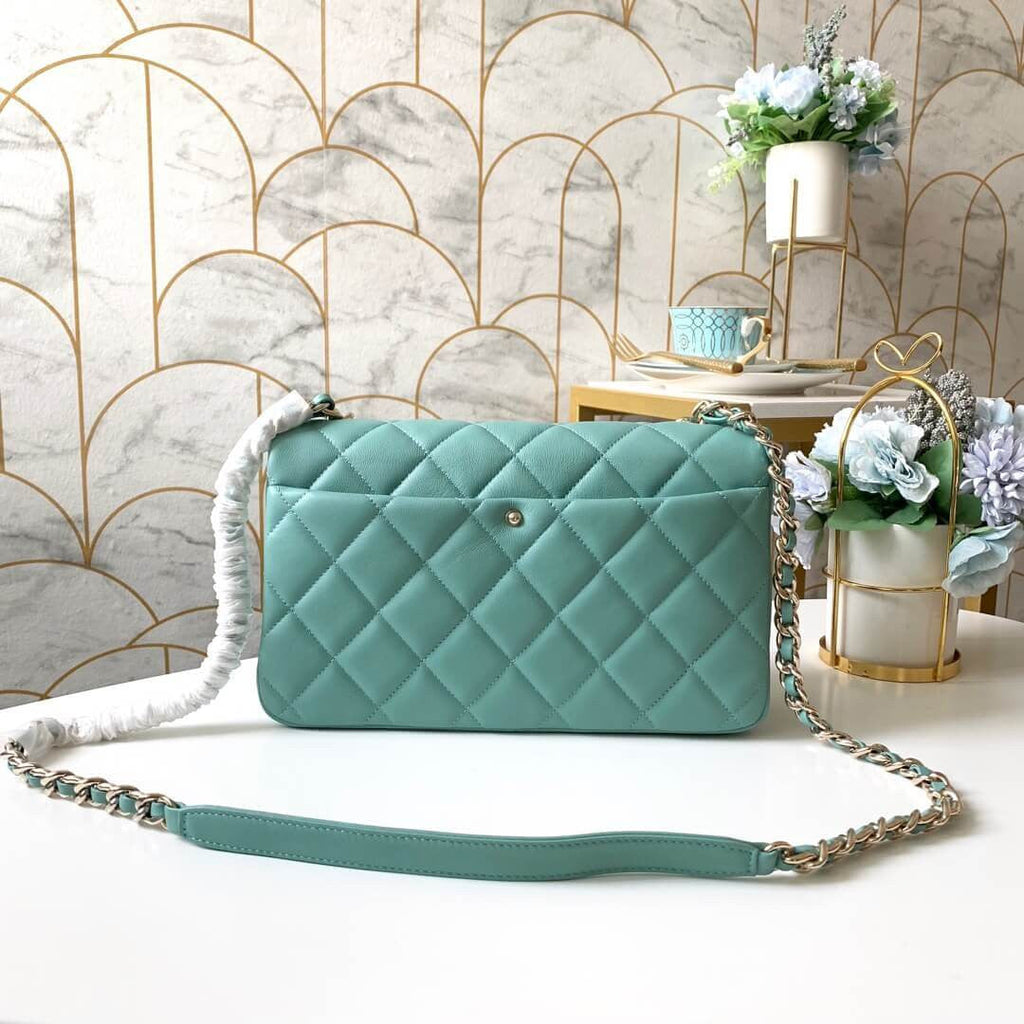 ESMEE Flap Bag With Large Bi-Color Chain CHL - 743