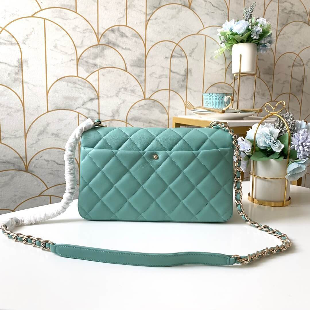 ESMEE Flap Bag With Large Bi-Color Chain CHL - 743