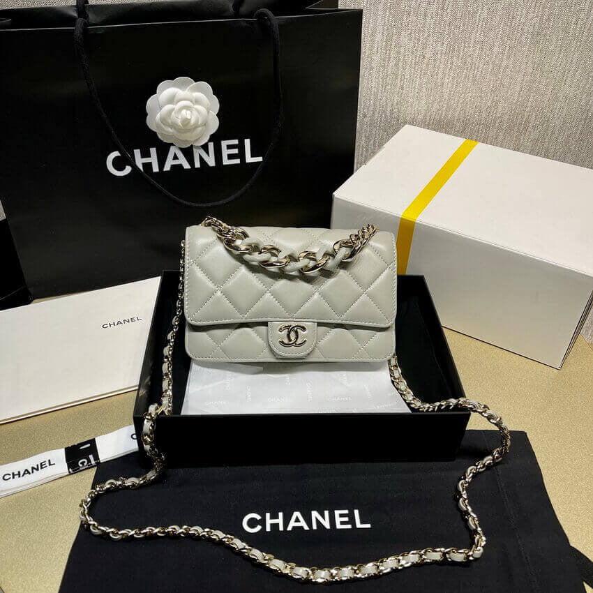 ESMEE Plexi Quilted Wallet On Chain Bag CHL - 713