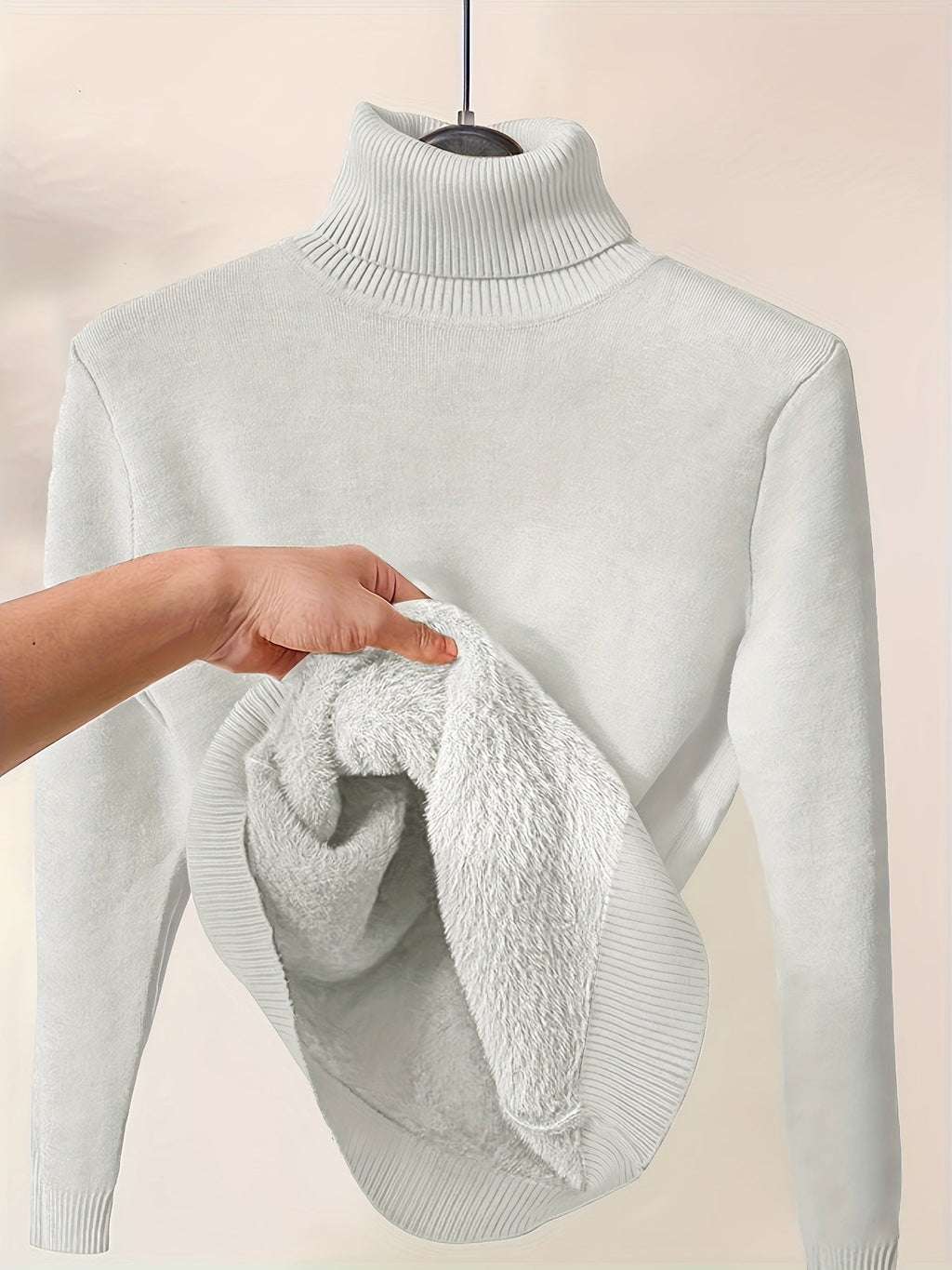 Solid Cozy Turtle Neck Long Sleeve Pullover Sweater