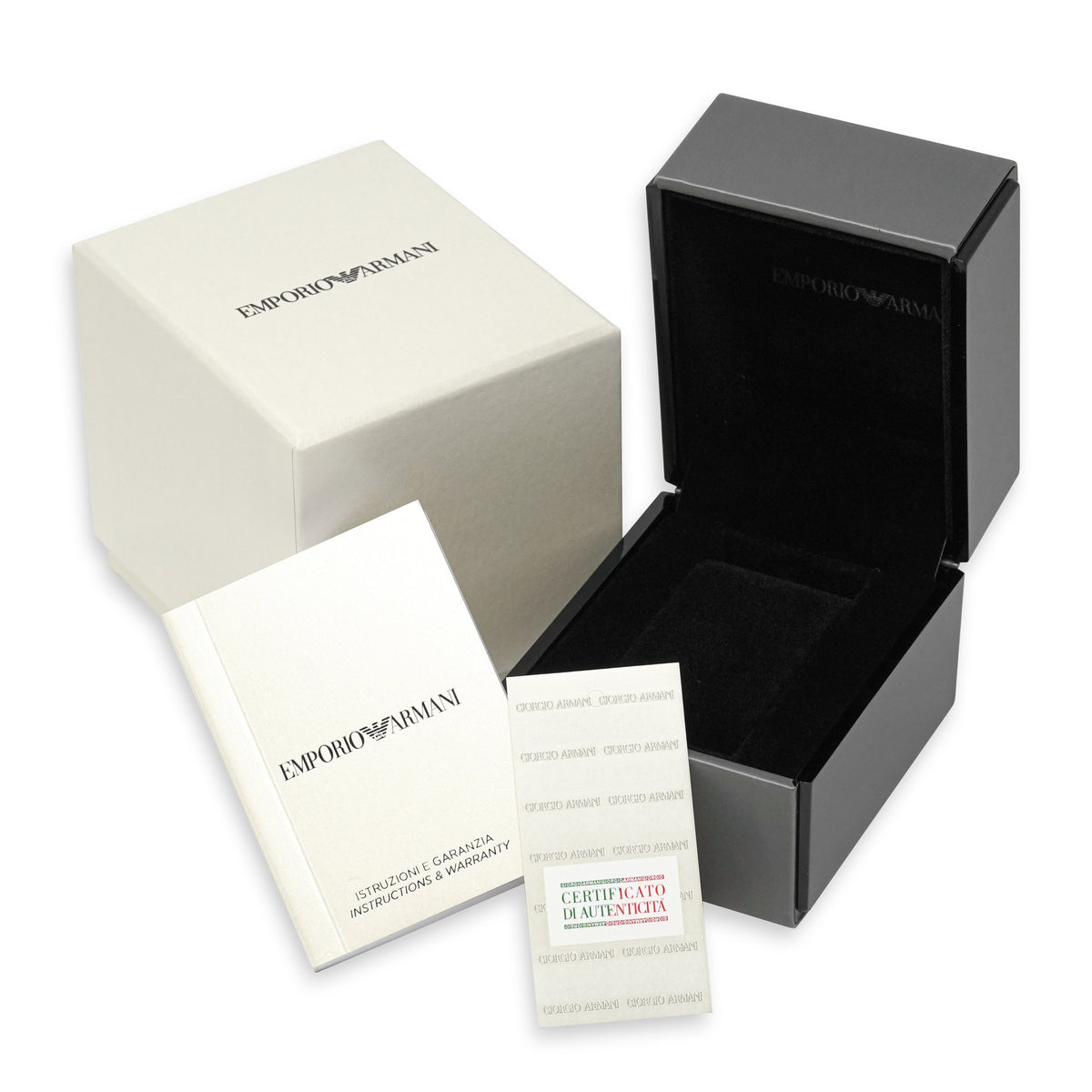 Emporio Armani Ladies Chronograph Ceramica Black Watch